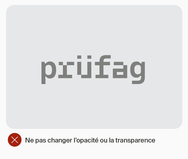 Ne pas changer l'opacité ou la transparence