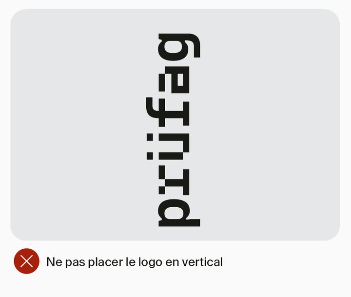 Ne pas placer le logo en vertical