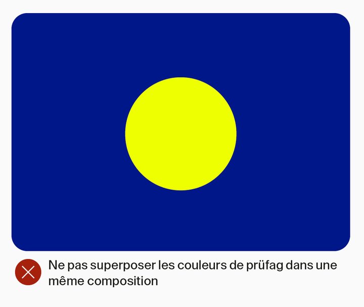 Ne pas superposer les couleurs prüfag